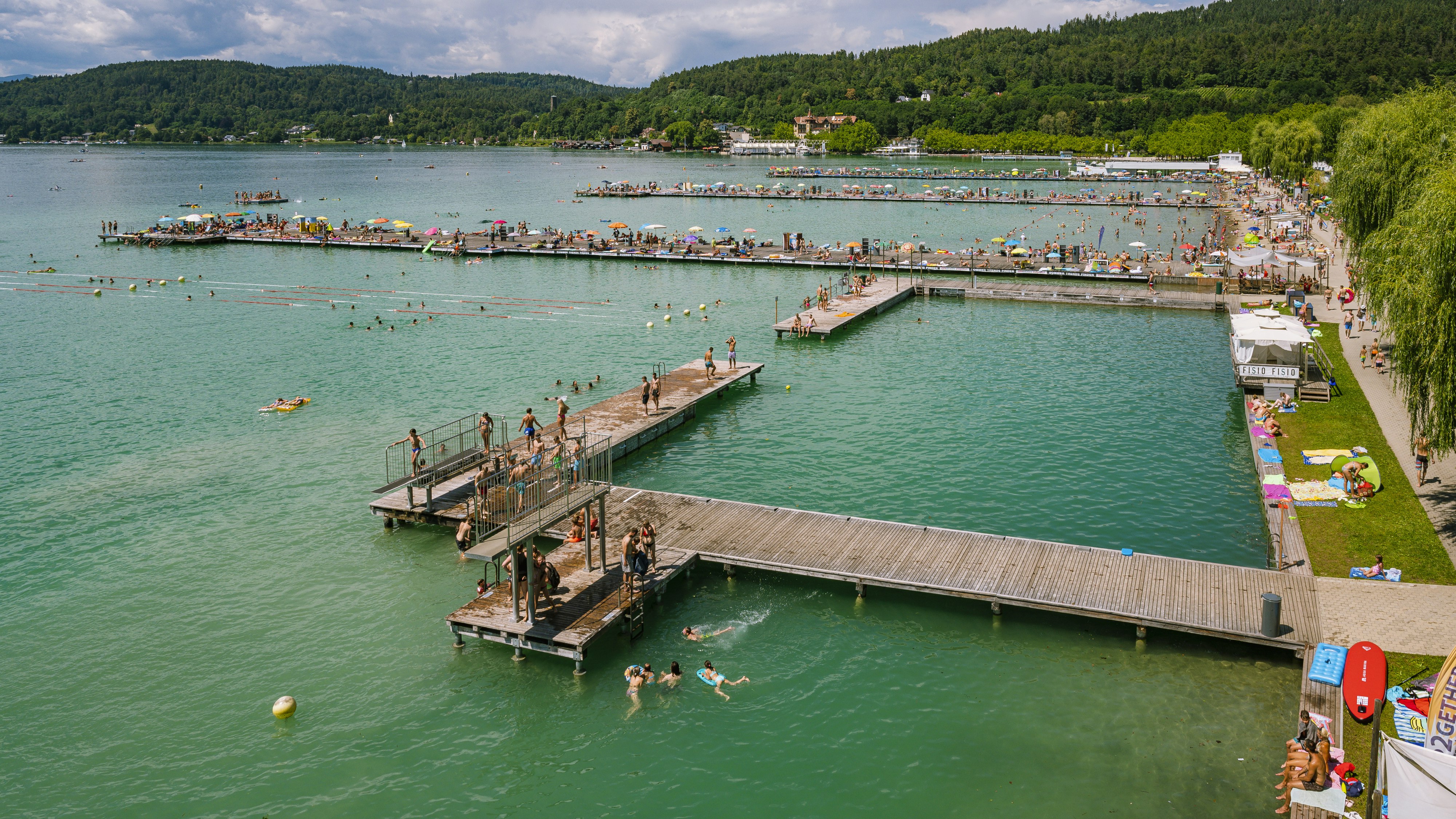 Strandbad Klagenfurt am Wörthersee. 20.07.2020.