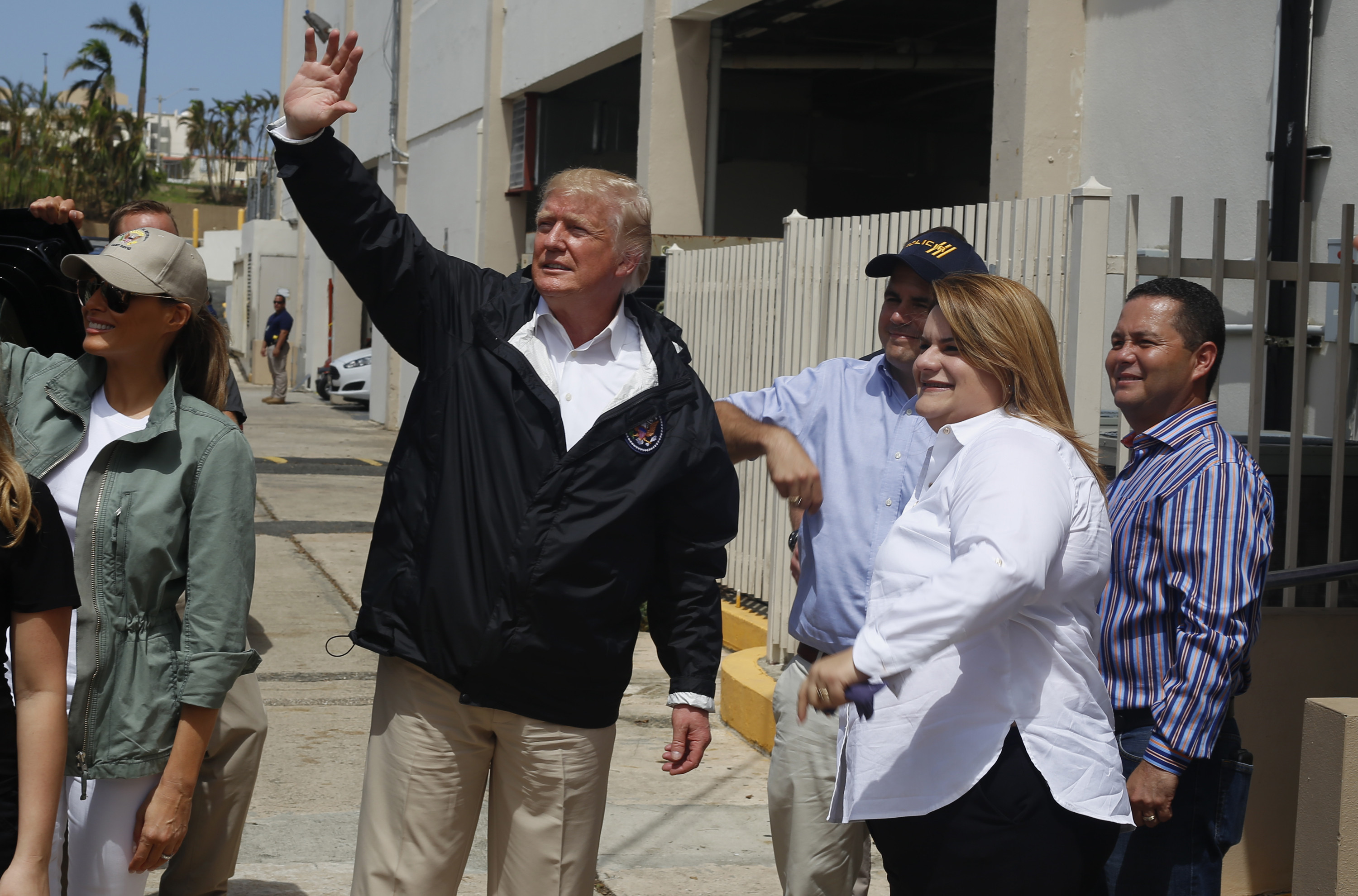 Trump nach dem Hurricane 2017 in Puerto Rico.