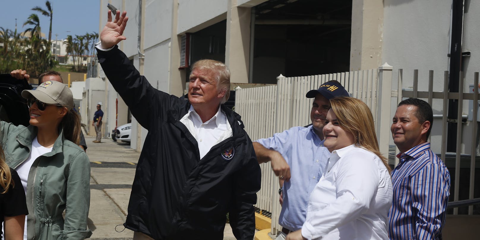 Trump nach dem Hurricane 2017 in Puerto Rico.