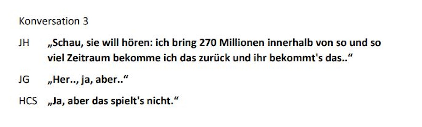 JH (Detektiv Julian H.),&nbsp;JG (<a href="https://www.heute.at/s/ibiza-skandal-video-hc-strache-interview-kronen-zeitung-45130875">Johann Gudenus</a>) und HCS (Heinz-Christian Strache) im Gespräch