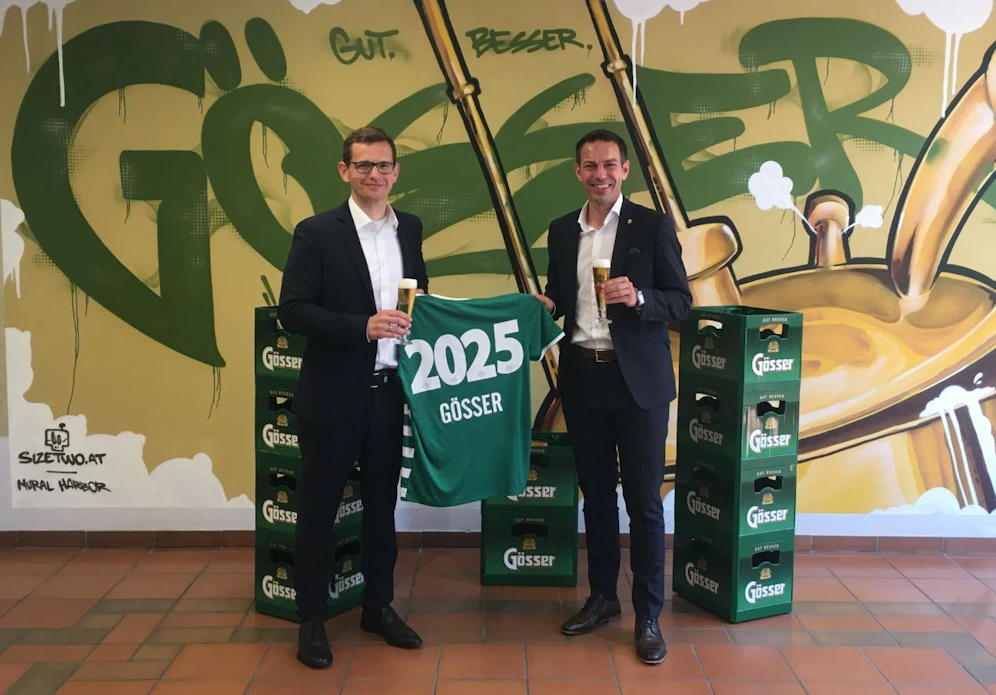 Bei Rapid wird Gösser ausgeschenkt. 
