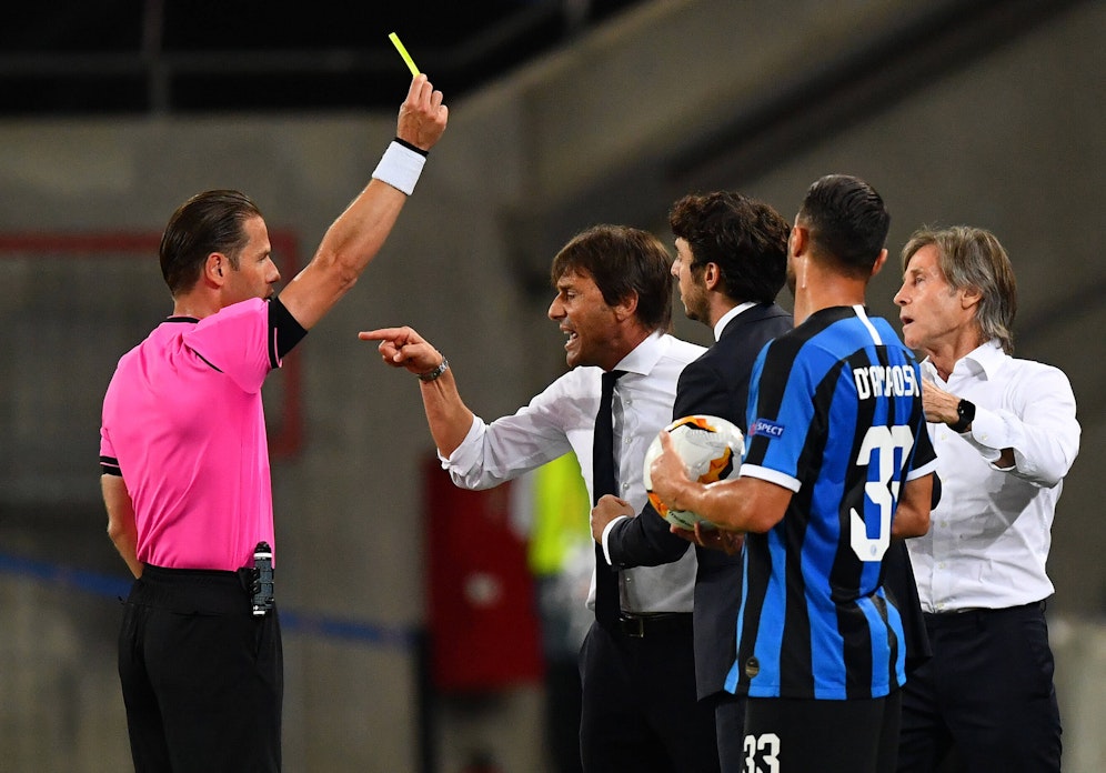 Antonio Conte lieferte sich ein wildes Wortgefecht mit Ever Banega.