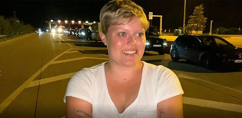 Eine deutsche Touristin im Mega-Stau