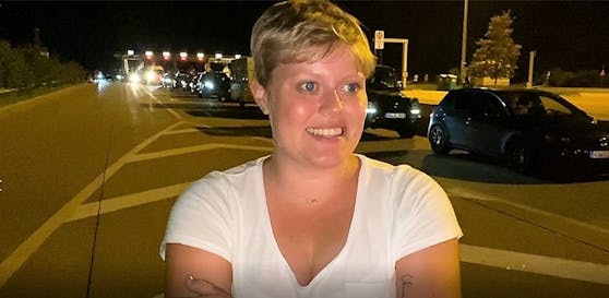 Eine deutsche Touristin im Mega-Stau