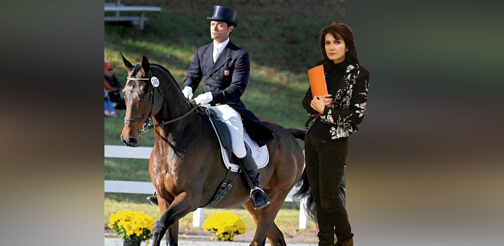 Olympionike D. Chiacchia hoch zu Ross, Anwältin Wagner <em>(rechts)</em>
