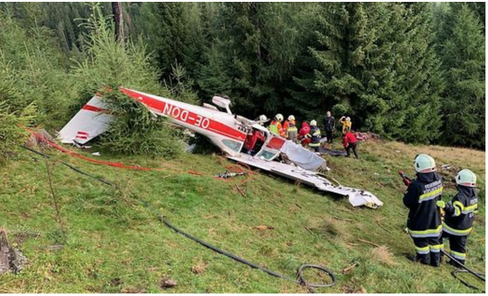 Der verunglückte Hagelflieger in Hochgößnitz
