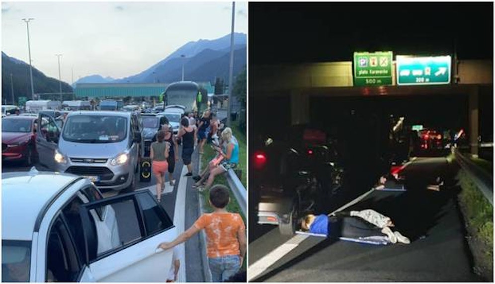 12 Stunden Stau - Katastrophale Umstände, Nahrung und Wasser wurden knapp.&nbsp;