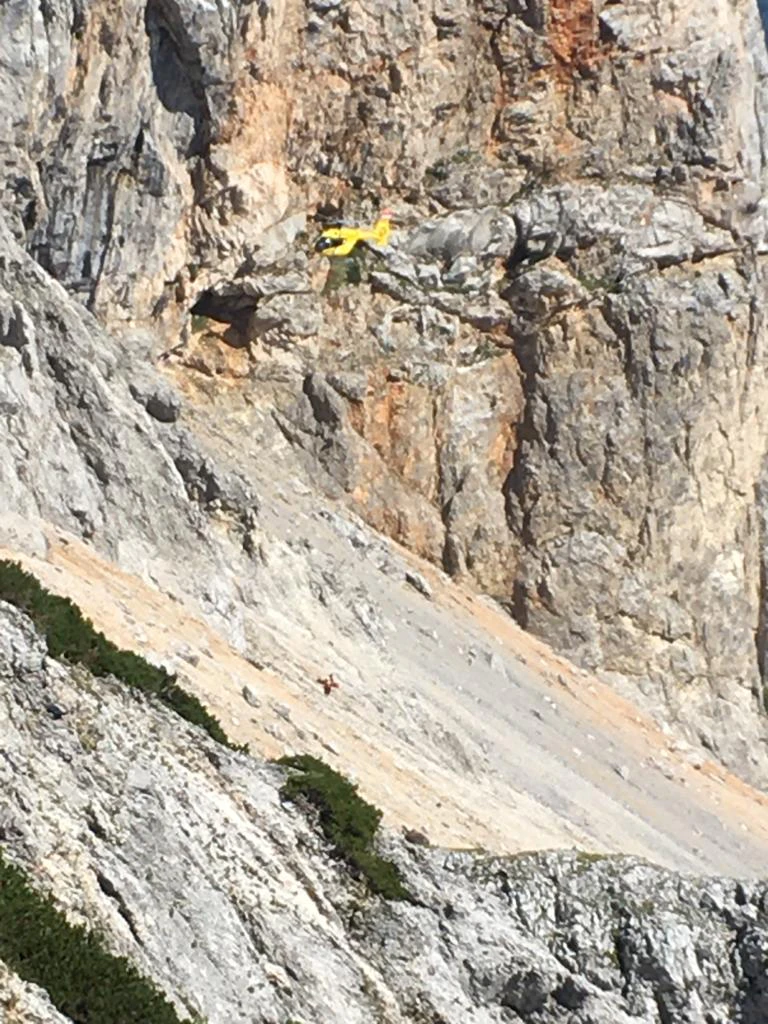 Rettung vom Holzknechtsteig mittels Heli und Tau