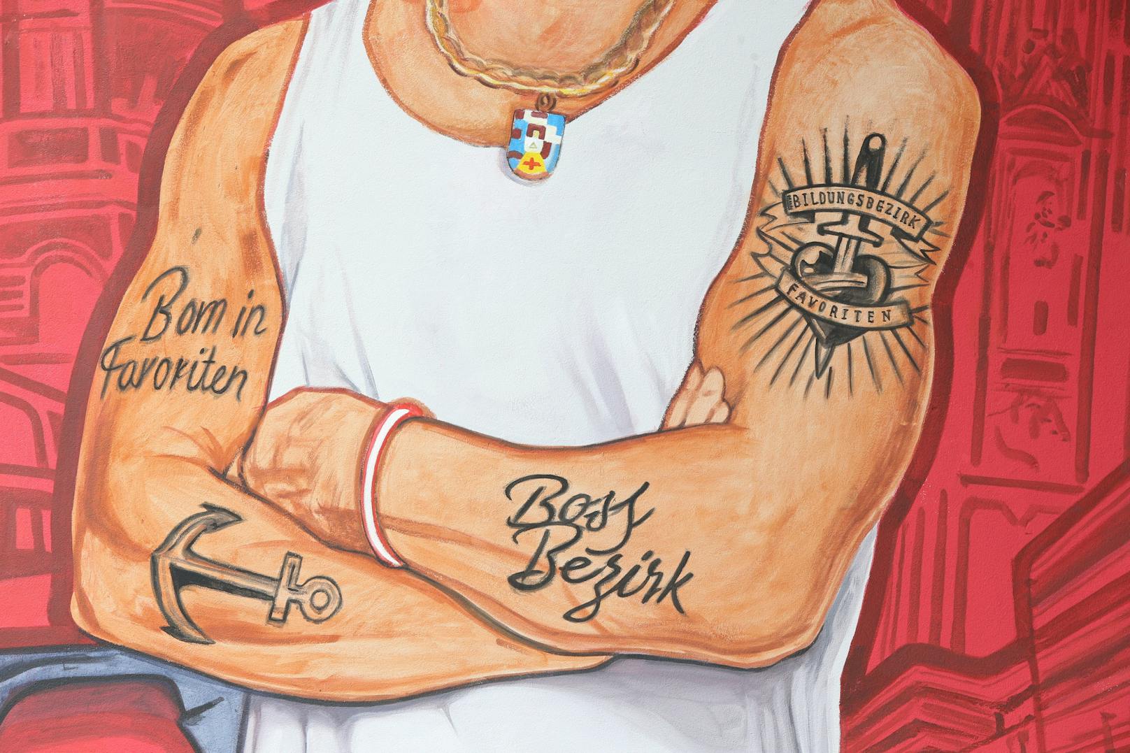 Der Graffiti-Markus trägt vier Tattoos, im wahren Leben hat Franz aber keine.