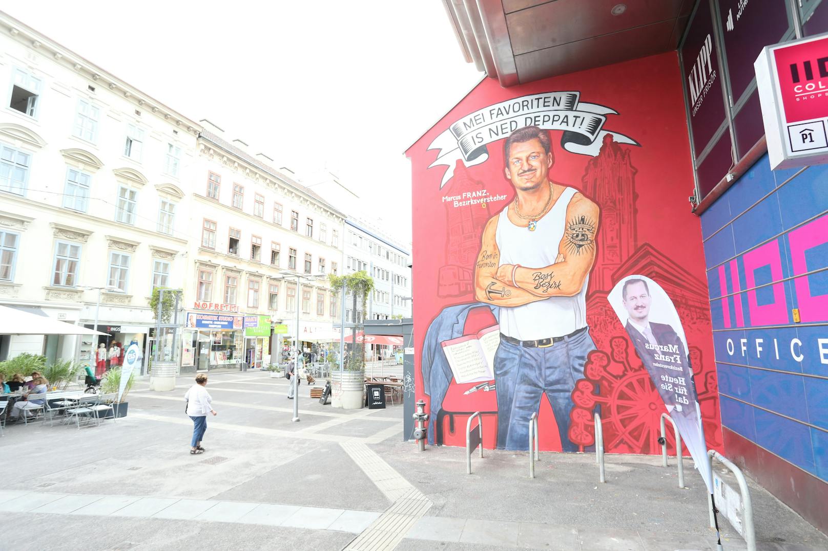 Graffiti-Künstler haben die 50 Quadratmeter große Wand gestaltet.
