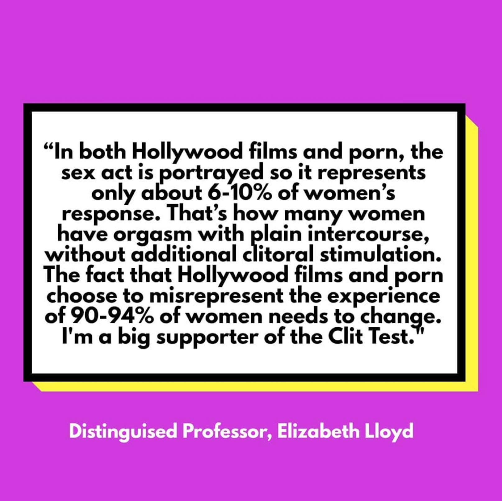 Die Zahlen stammen von Professorin und Buchautorin Elisabeth Lloyd, die in der medialen Vernachlässigung der Klitoris den Ursprung weiblichen Sex-Frusts im Alltag sieht. Dieses Ungleichgewicht kultiviere eine ganze Reihe gesellschaftlicher Probleme bis hin zu sexueller Gewalt.