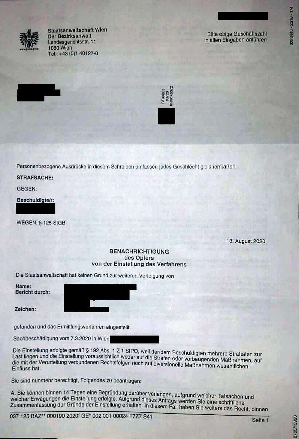 Verfahren wurde eingestellt.