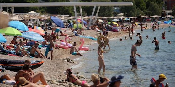 Wilde Verfolgungsjagd am Adria-Strand
