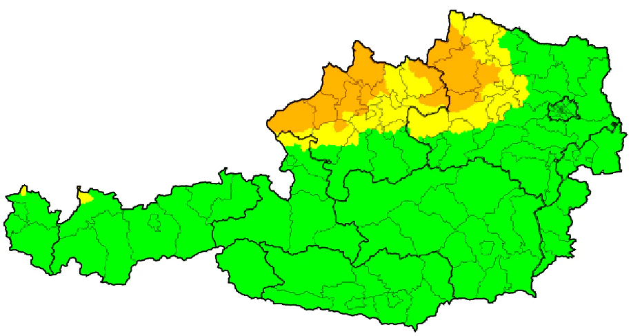 Die Zeichen stehen auf Sturm: Unwetter-Warnkarte für 26. August 2020, Stand: 7 Uhr