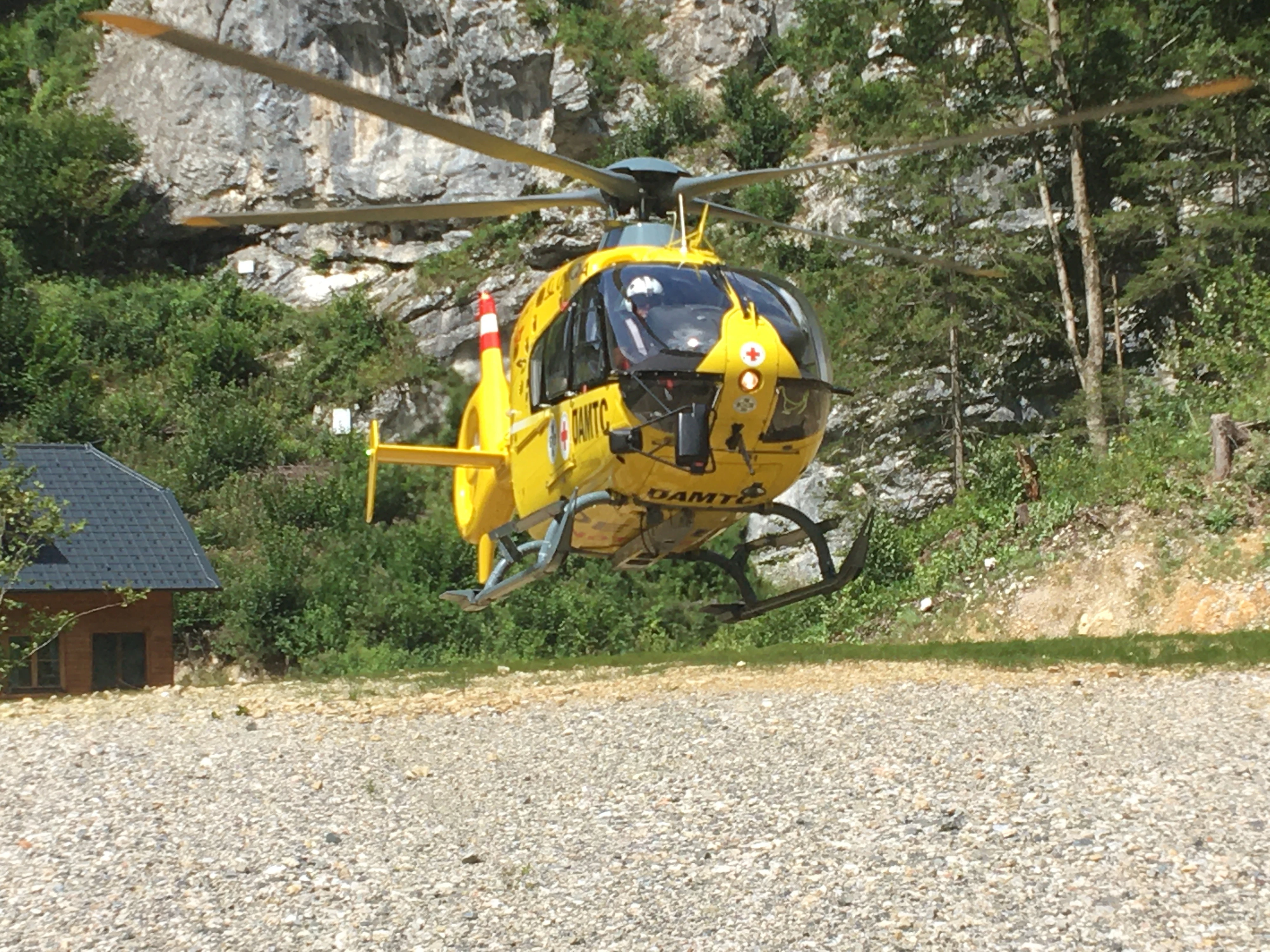 Der Christophorus-Hubschrauber war vor Ort.