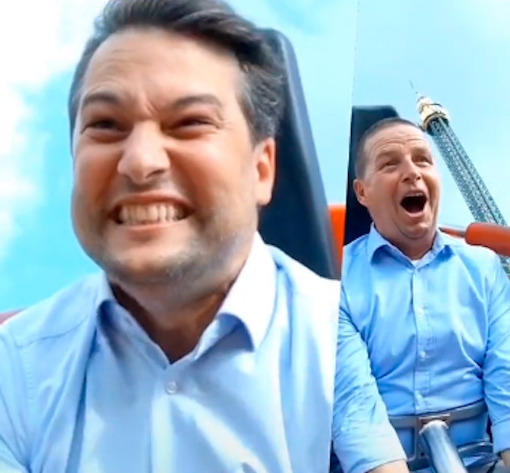 FPÖ-Vizebürgermeister Dominik Nepp und Klubobmann Toni Mahdalik im Wiener Prater