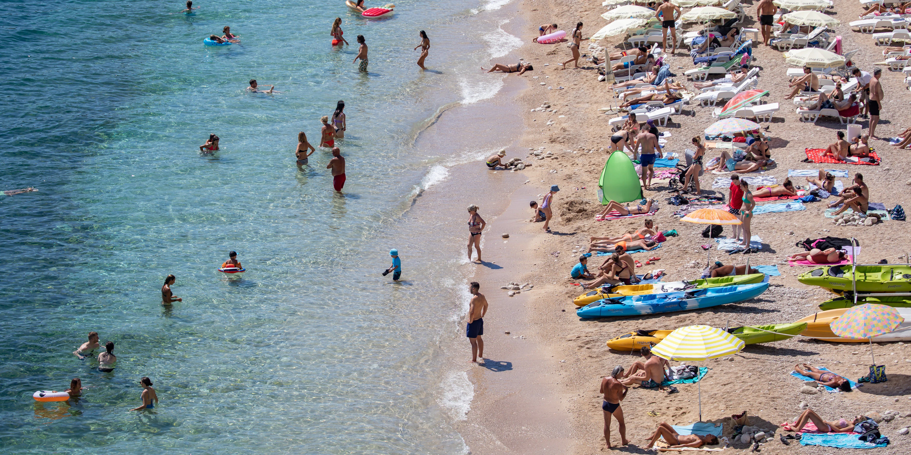 Urlauber in Kroatien.