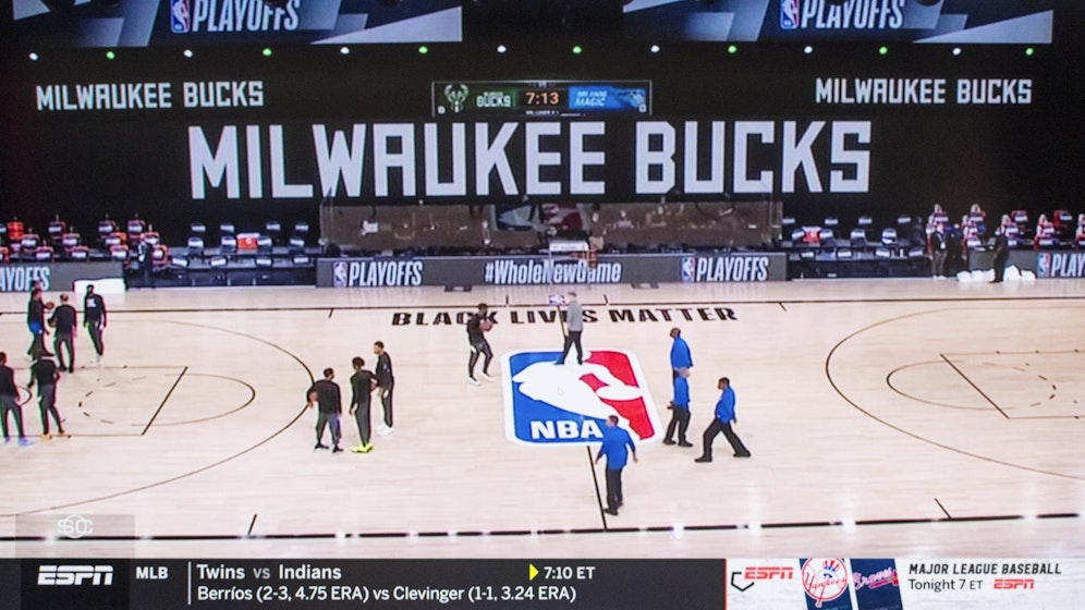 Die Milwaukee Bucks protestierten gegen Polizeigewalt. 