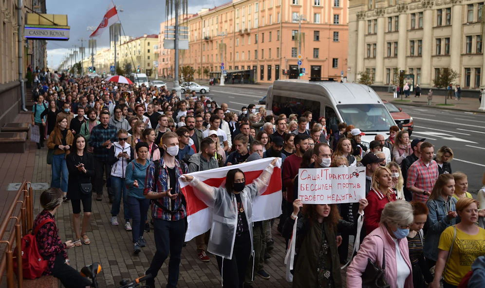 In Weißrussland kam es wieder zu Demonstrationen.