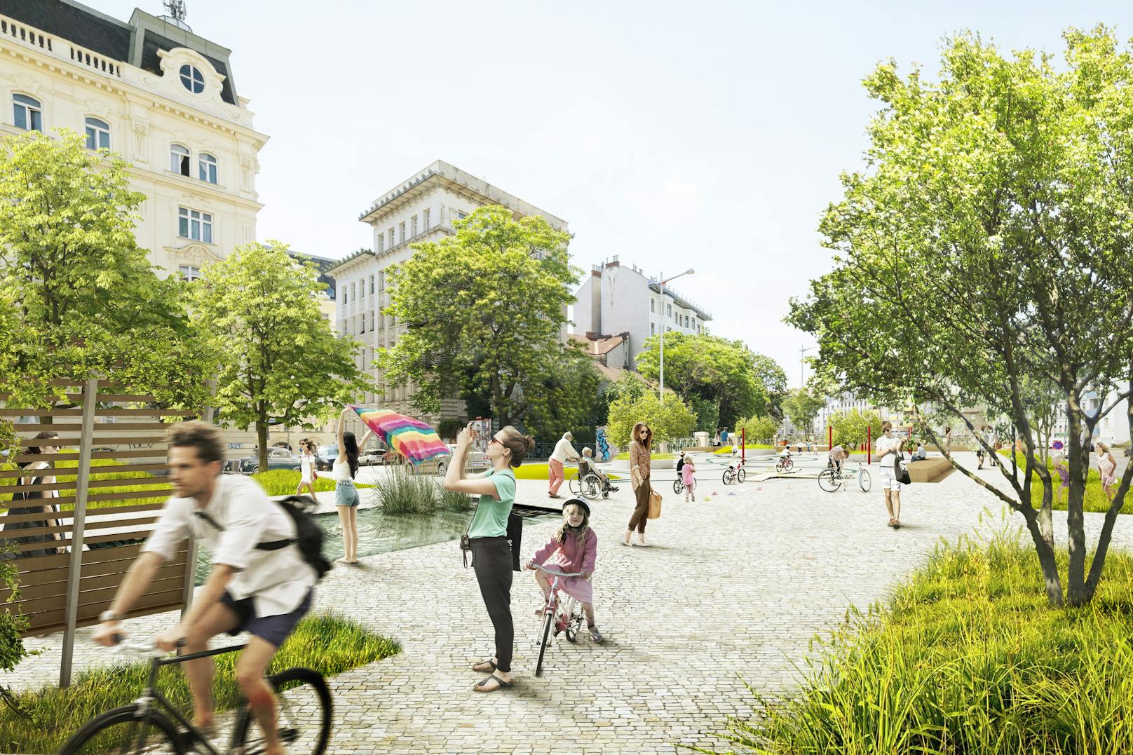 Der geplante Radspielplatz am westlichen Parkplatz.