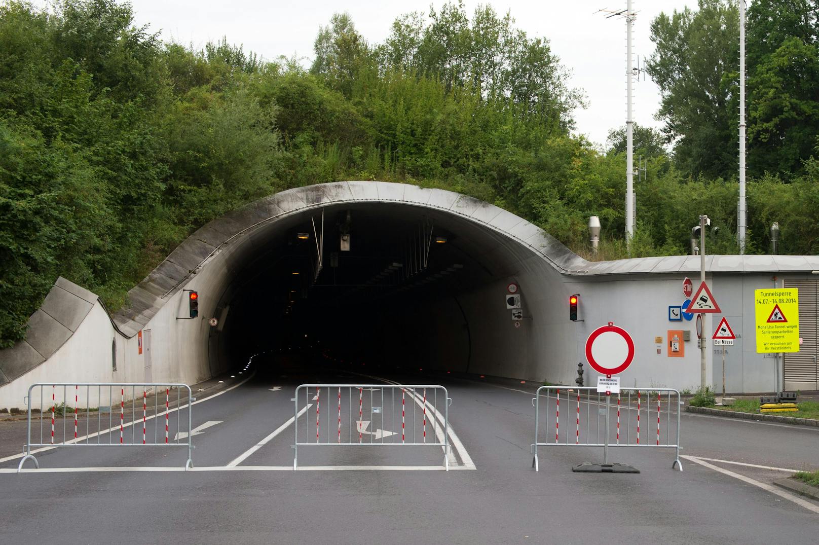 Der Mona-Lisa-Tunnel muss nächste Woche drei Nächte gesperrt werden.