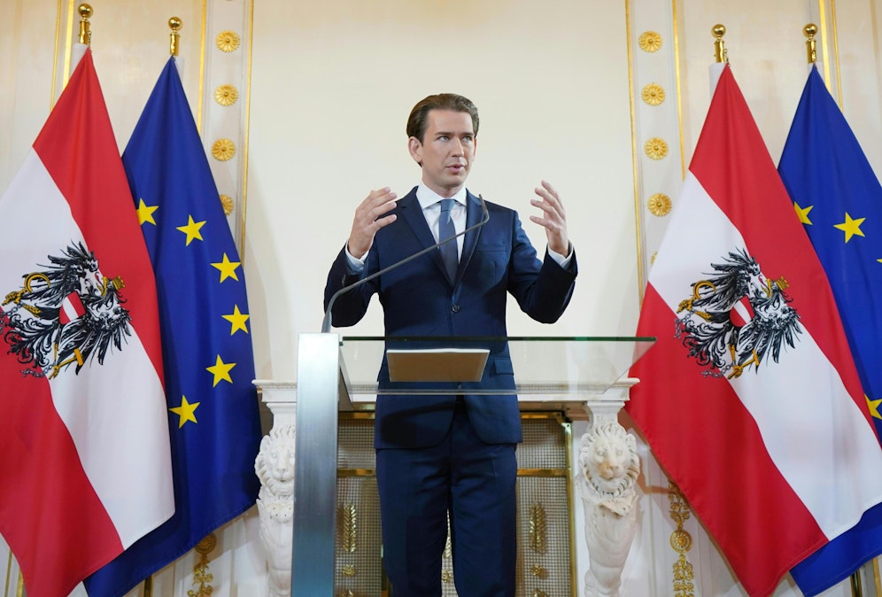 Bundeskanzler Sebastian Kurz bei seiner Rede an die Nation am 28. August 2020.