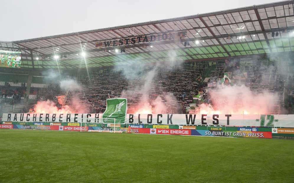 Einen vollen Block West wird es bei Rapid in absehbarer Zeit nicht geben.