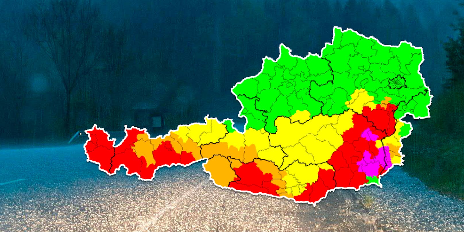 Höchste Unwetterwarnstufe in der Steiermark und Südburgenland