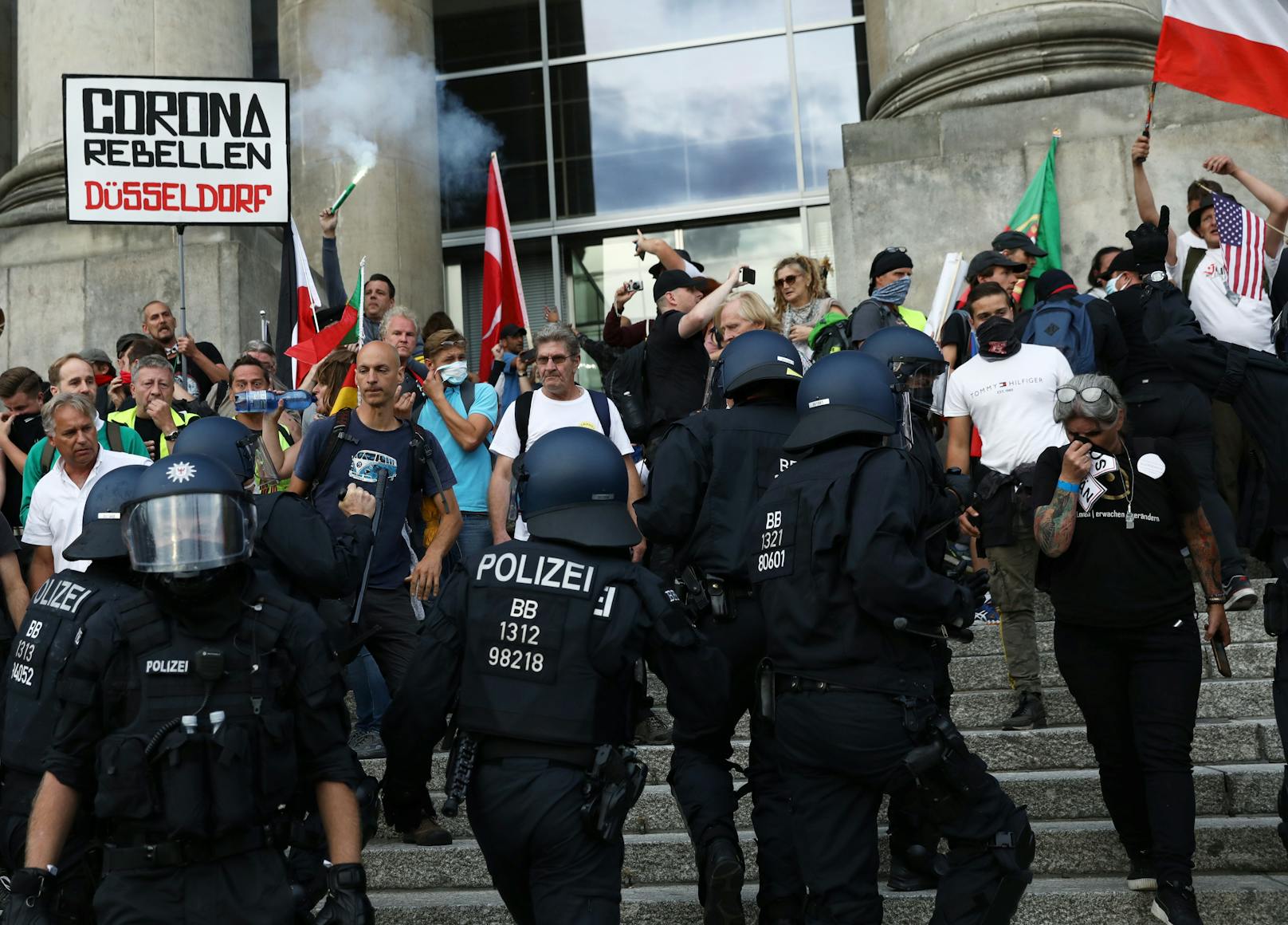 Anti-Corona-Demo vor dem Reichstag in Berlin (29. August 2020)
