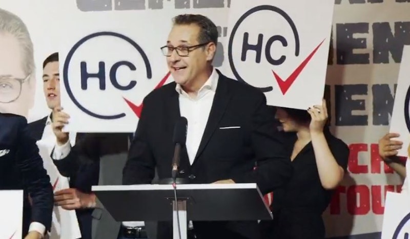 HC Strache beim Wahlkampf-Auftakt in Wien-Donaustadt