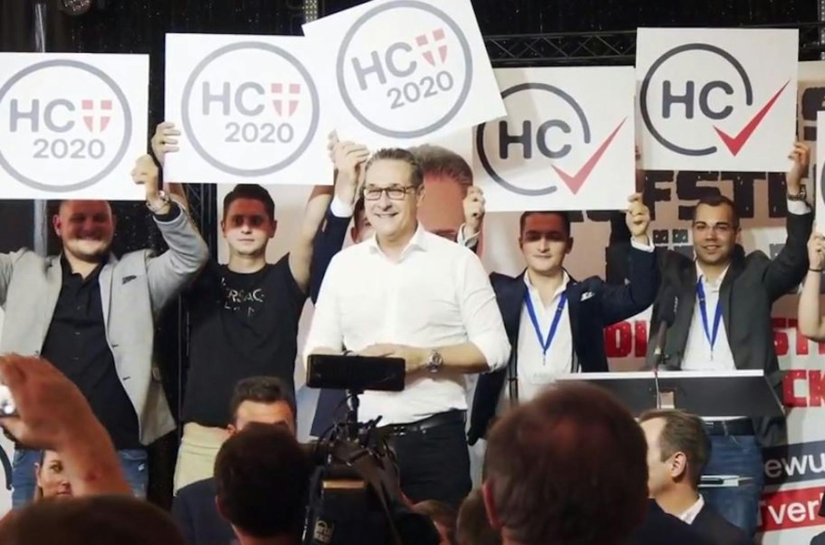 HC Strache beim Wahlkampf-Auftakt in Wien-Donaustadt
