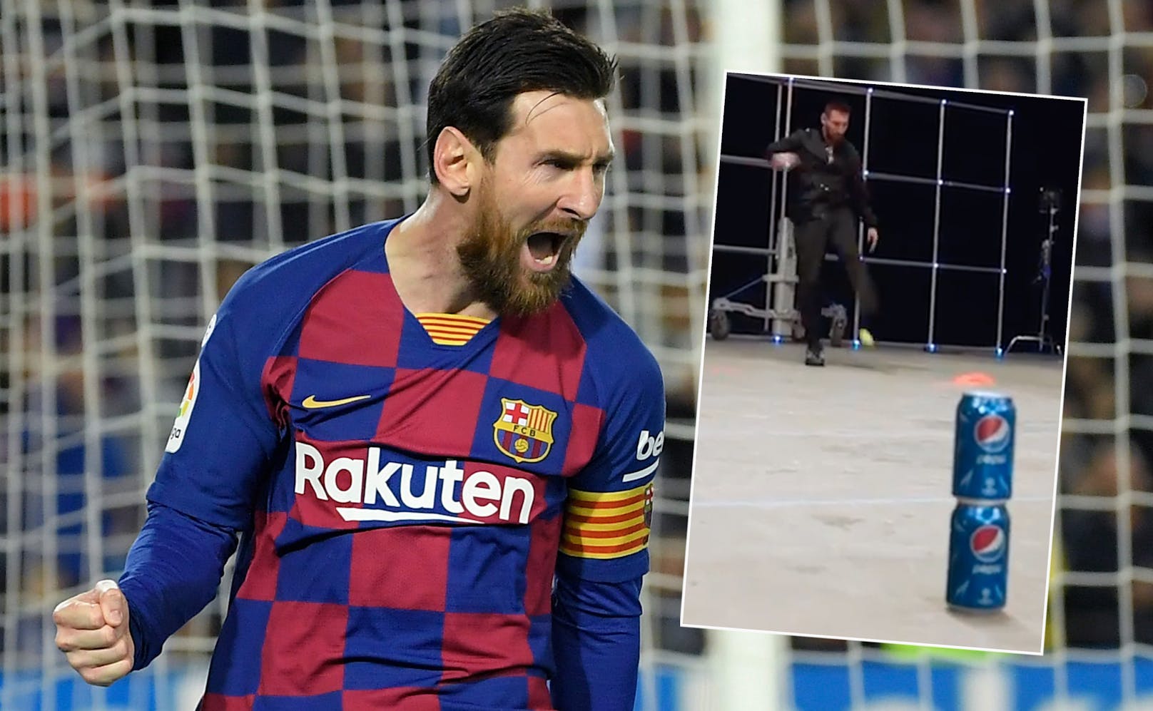 Lionel Messi zeigt einen Trickshot