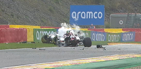 Crash in Spa