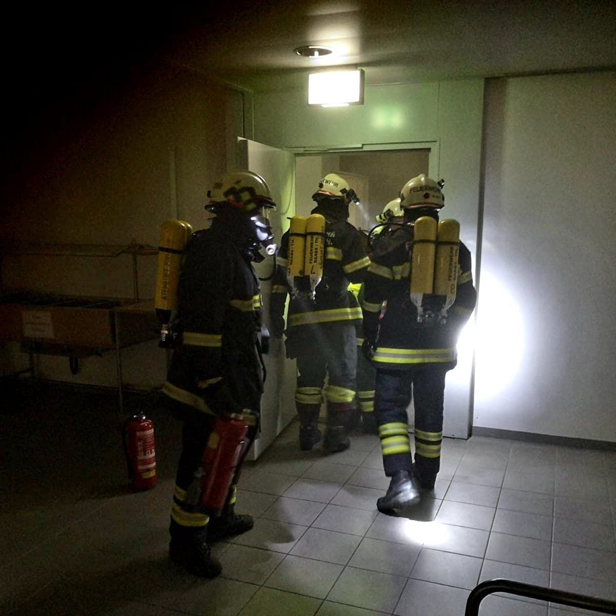 Die Feuerwehr im Löscheinsatz
