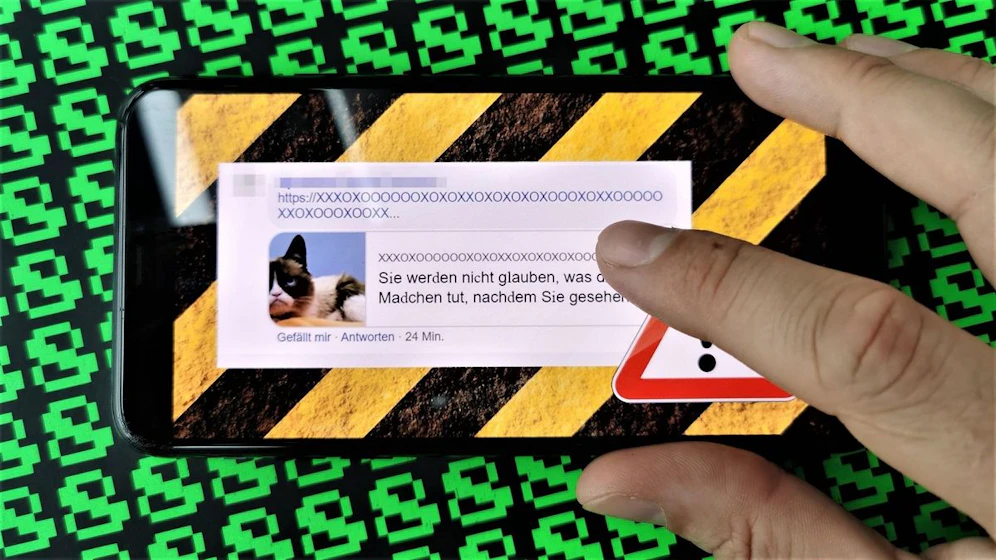 Wer solche Links auf Facebook entdeckt, sollte nicht darauf klicken.