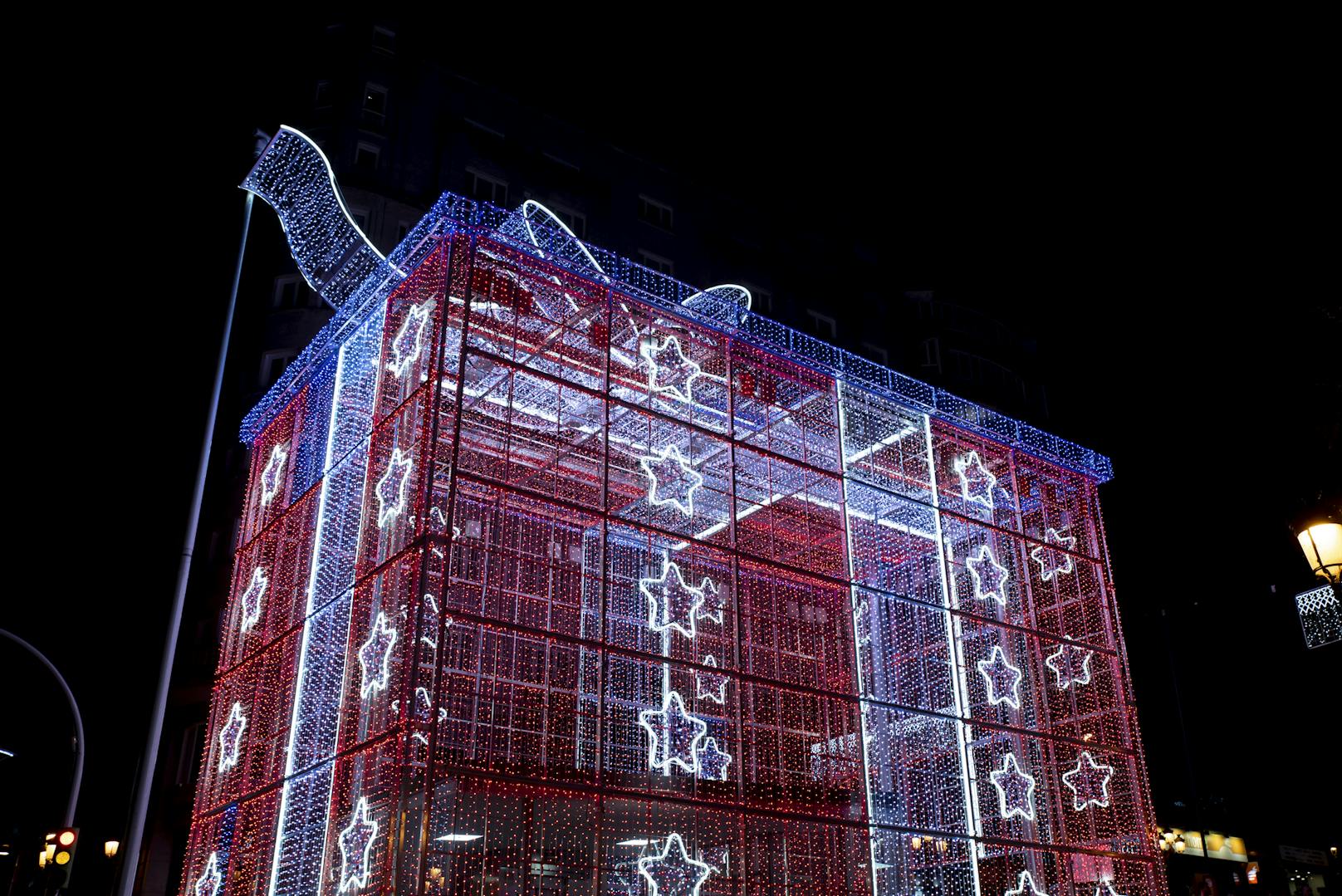 Die spanische Stadt Vigo ist eine beliebte Destination für weihnachtliche Lichterspiele.
