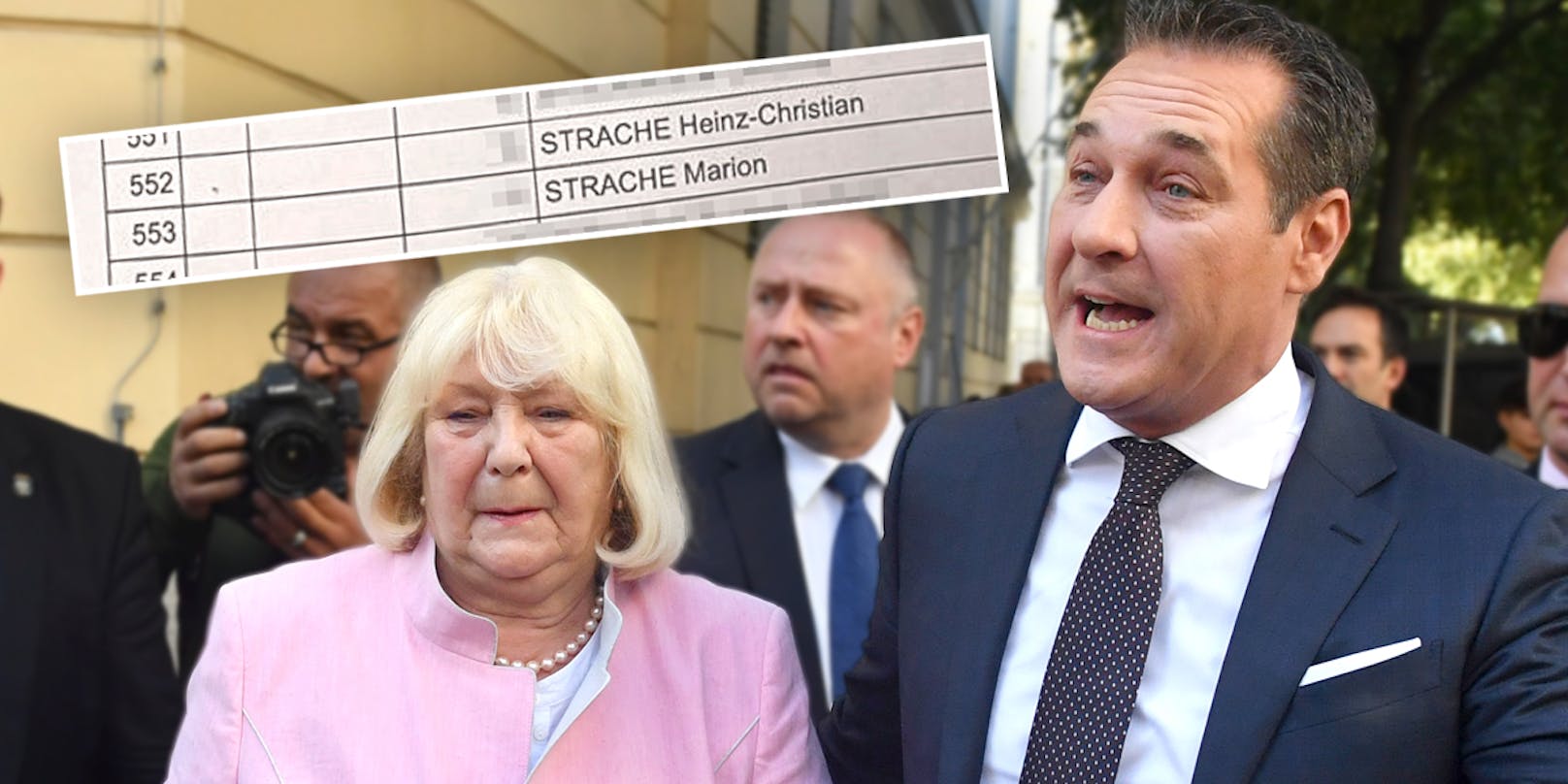 Heinz-Christian Strache ist an der selben Adresse wie Mama Marion (l.) gemeldet. Im Bild: Mutter und Sohn bei ihrer Stimmabgabe zur Nationalratswahl 2017