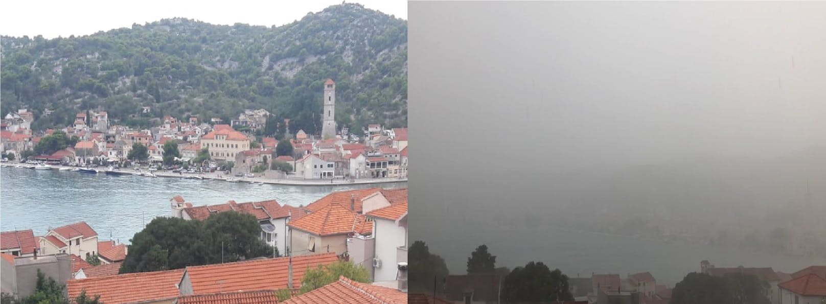 Unwetter in Tisno (Kroatien)