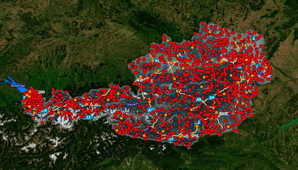 Teilweise 100 Liter Niederschlag pro Quadratmeter