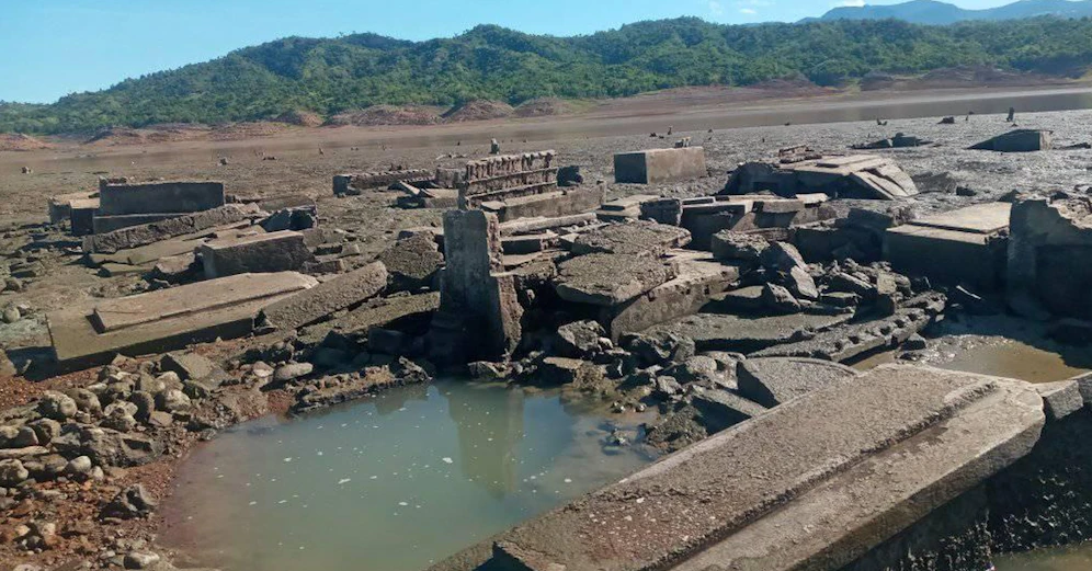 Die Stadt Pantabangan war 50 Jahre lang von einem Stausee verschluckt worden.