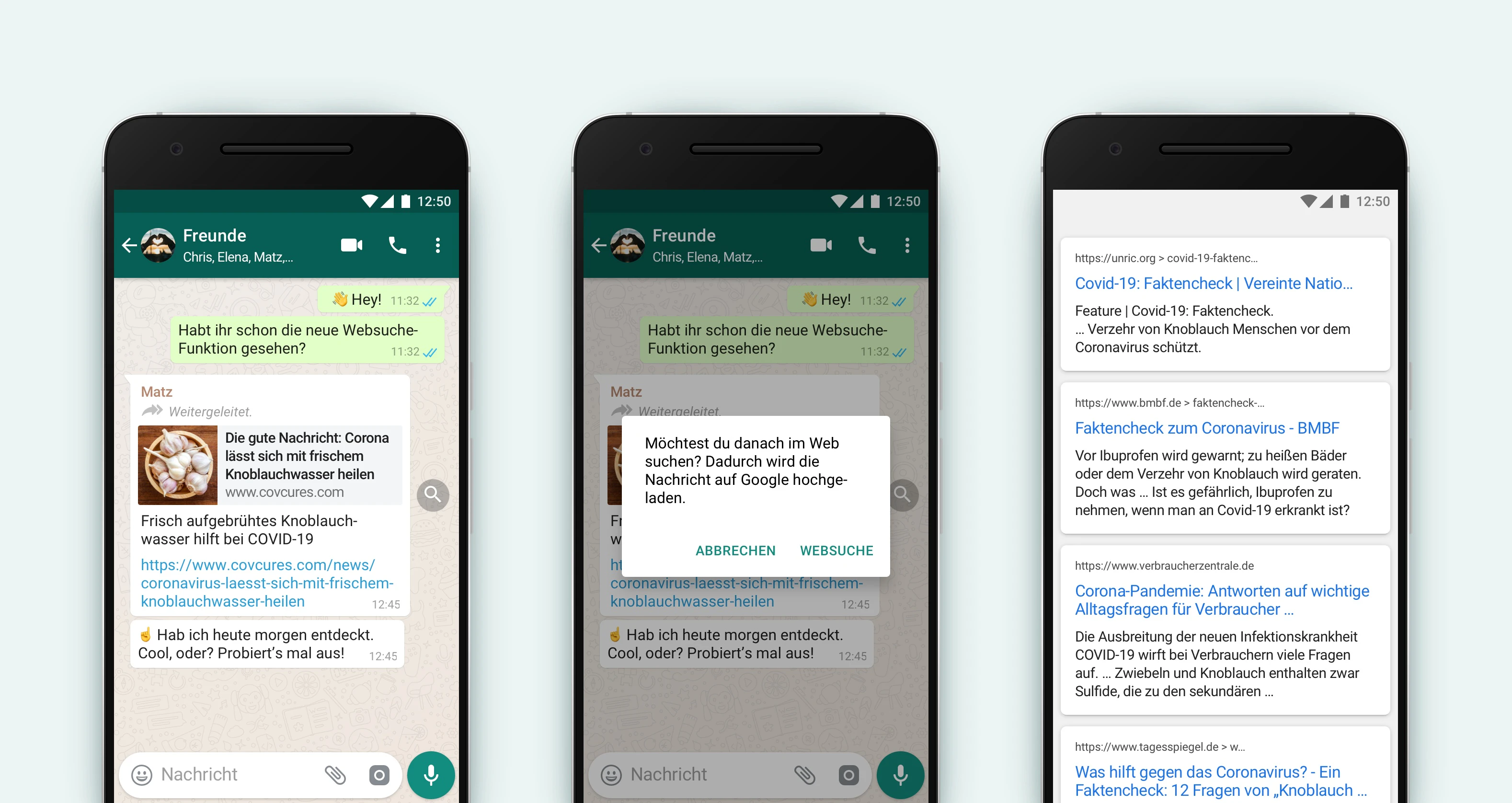 So sieht der Fakten-Check bei WhatsApp aus.