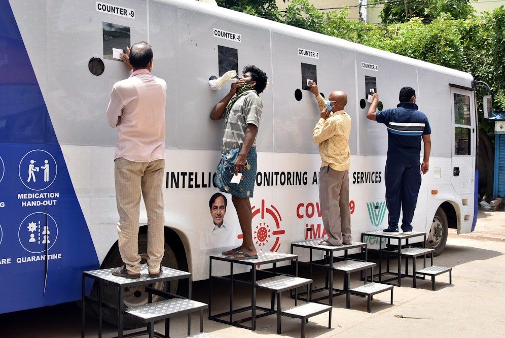 In Indien erreichen die Corona-Fälle eine Höchstmarke. (Symbolbild)