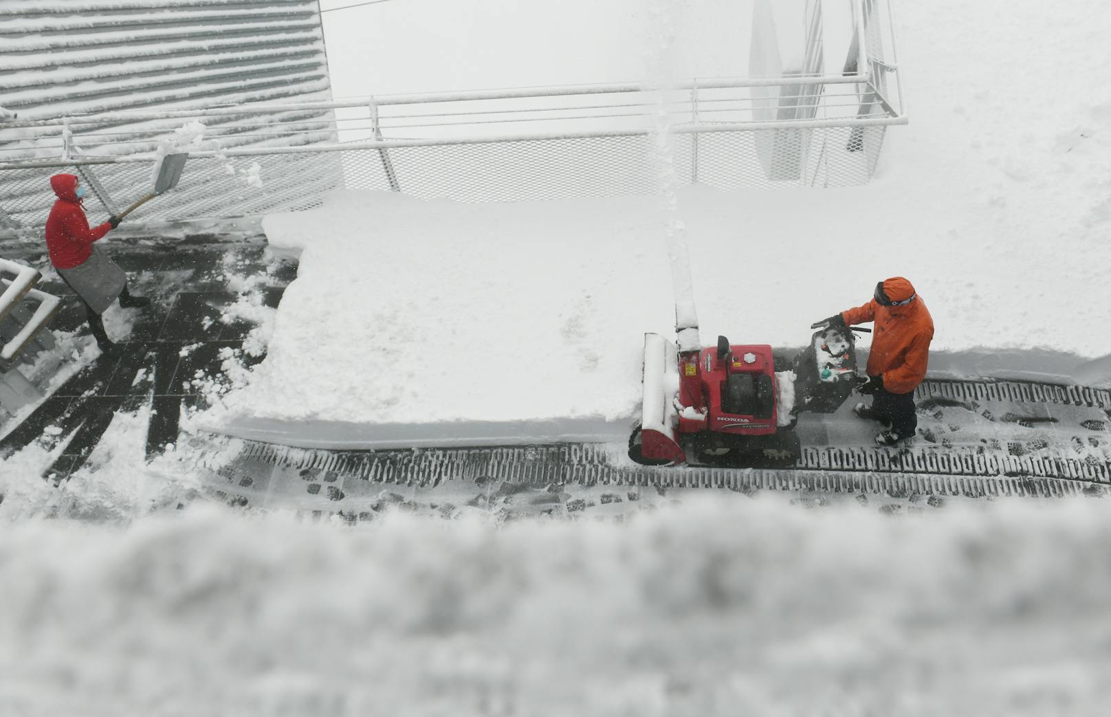 Neuschnee auf der Zugspitze am 4. August 2020