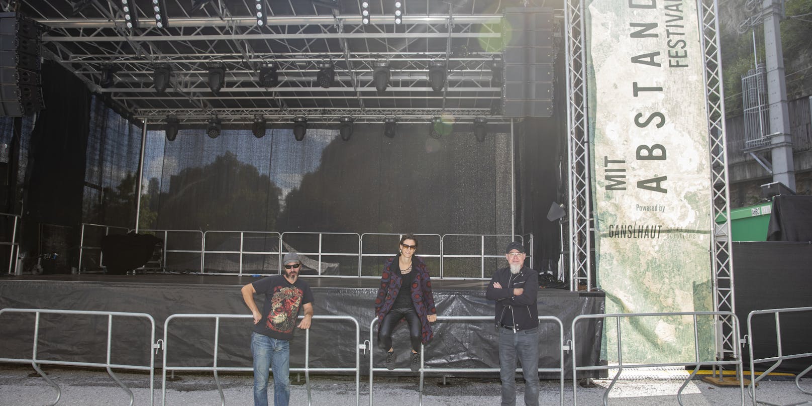 Die Initiatoren des "Mit Abstand Festivals" (von links): Mike Sailer, Sonja Altenburger und Markus Klotz.