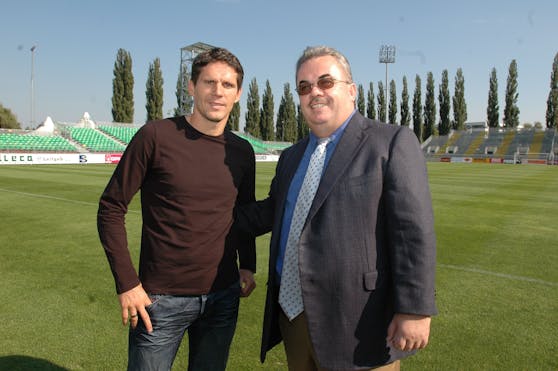 Dietmar Kühbauer (l.) und Banker Martin Pucher