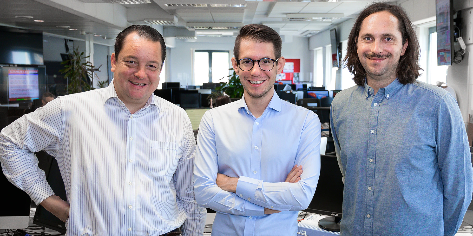 Die Chefredakteure im <em>Heute.at</em>-Dachangebot: Peter Frick, Clemens Oistric (heute.at), Alexander Klein (netdoktor.at)