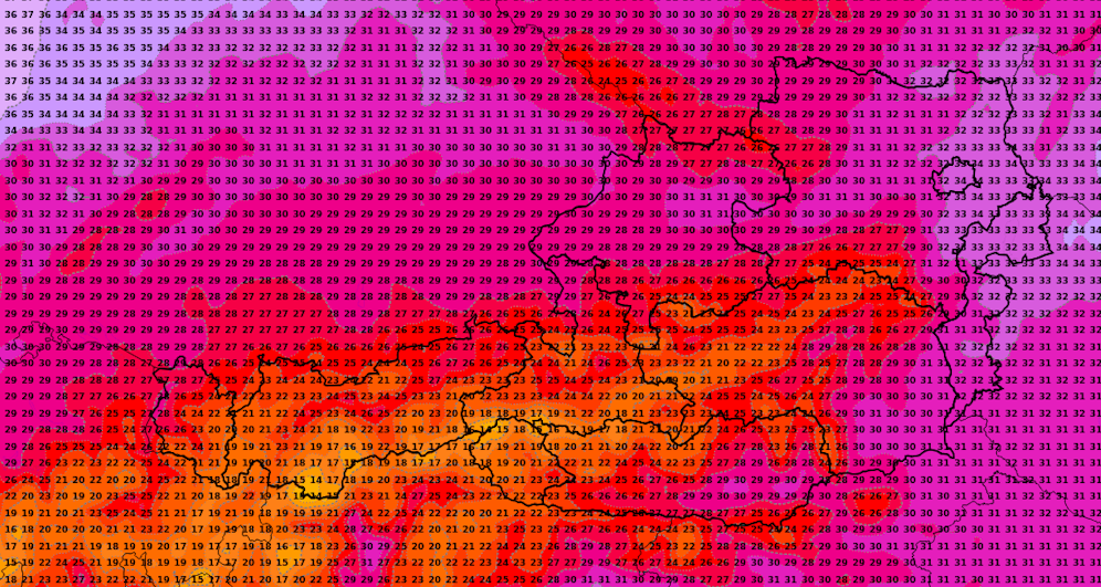 Die Hitze-Karte für Österreich: 35 Grad im Osten