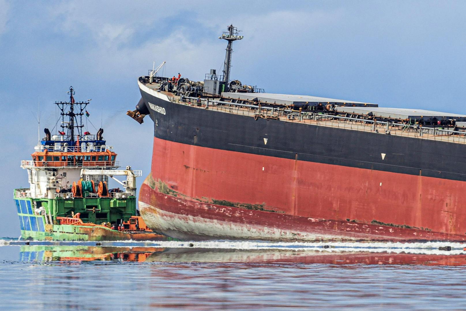 Bilder der Ölkatastrophe vor Mauritius (8. August 2020)