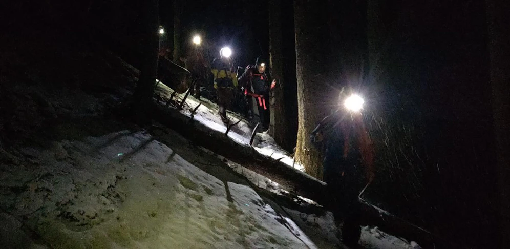 Die Bergrettung Reichenau im Einsatz.