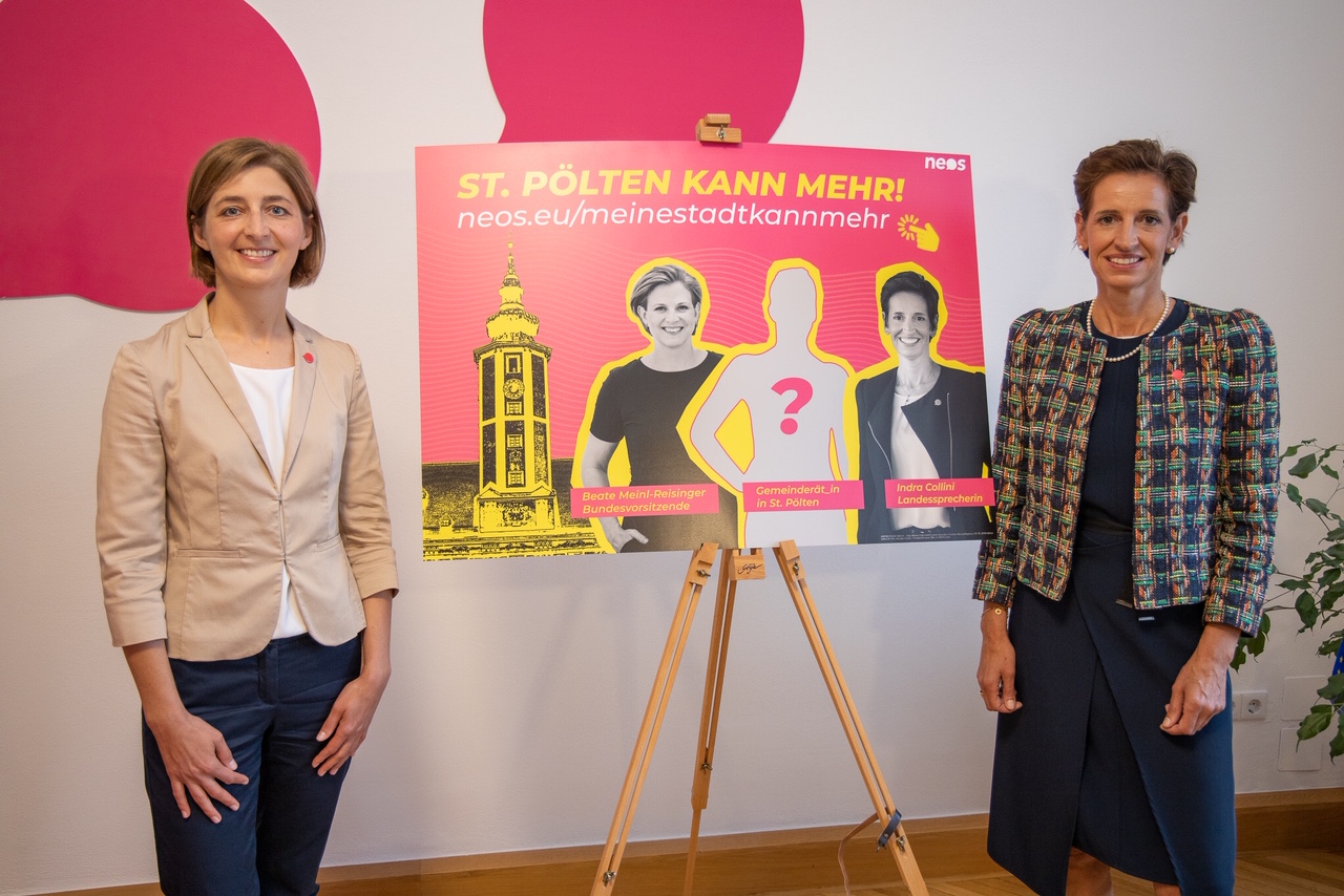 Landesgeschäftsführerin Kristina Janjic (li.) und Landessprecherin Indra Collini